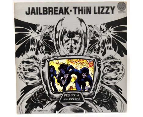THIN LIZZY; 'Jailbreak', with pictorial sleeve and bearing the signature of Phil Lynott to the back of the sleeve.We have not