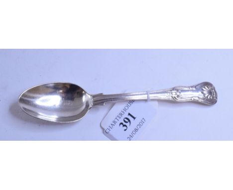 An early 19th century silver hour glass pattern teaspoon, Paul Storr, London 1819, approx. 1.0 ozt