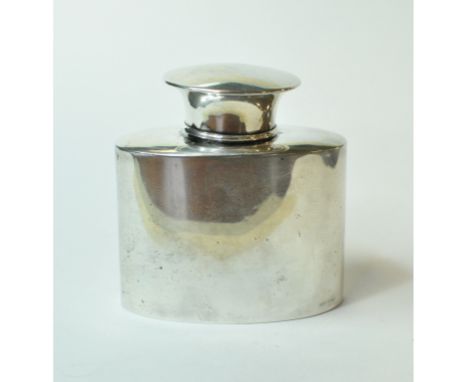 EXTRA LOT: An Edwardian silver tea caddy, Birmingham 1910, approx. 2.3 ozt, a plated fruit set, comprising two pairs of berry