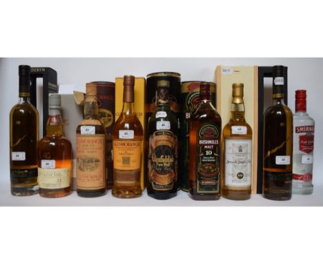 A bottle of Glenkinchie single malt Scotch whisky, aged 12 years, 43% vol, with box, two bottles of Pendryn single malt Welsh
