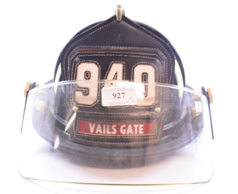 An American Lion Apparel firefighter's helmet, for Engine 940 of the Vails Gate Fire Department, New York, and a matching bla