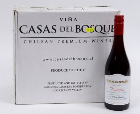 Twenty four bottles of Casas del Bosque Reserva Pinot Noir, 2011This lot is subject to VAT on the hammer priceThis lot is at 