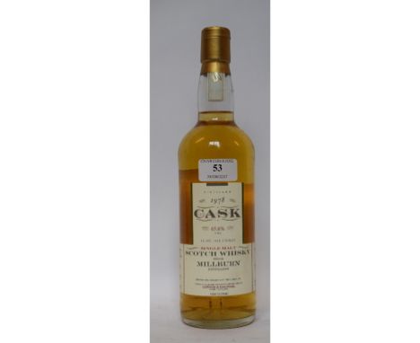 A bottle of single malt Scotch whisky, Millburn Distillery, 1978, bottled 1997, 65.6% vol