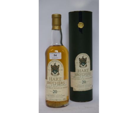 A bottle of Hart Brothers single malt Scotch whisky, 1976, aged 20 years, 43% vol, with a tube 