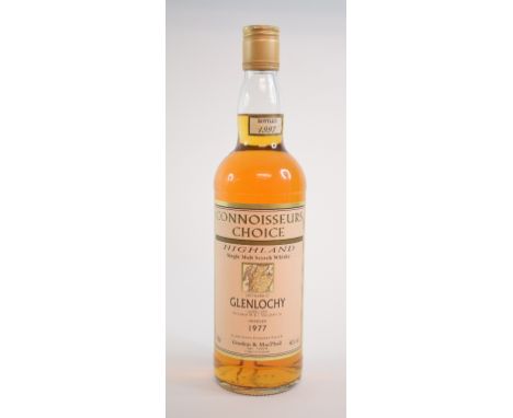 A bottle of Connoisseurs Choice Highland single malt Scotch whisky, Glenlochy Distillery, 1977, bottled 1997, 40% vol, boxed 
