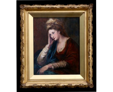 Hon. Ethel B Law (early 20th century British school) - Portrait of a copy of Angelica Kauffman's Portrait of Dorothy (Dorothe