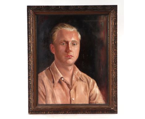 Mabel B Messer (1874-1950) - Portrait of a Young Military Soldier - signed lower right, oil on canvas, framed &amp; glazed, 3