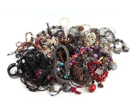 A large quantity of costume jewellery.