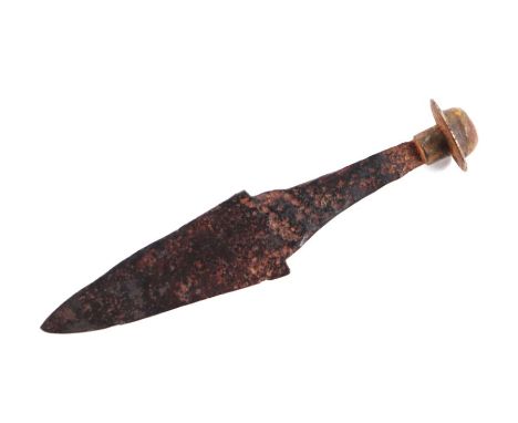 A small dagger or personal utility knife, possibly medieval, 10cms long.