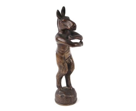 An early 20th century bronze figure of William Shakespeare's Nick Bottom (Midsummer Nights Dream) human donkey figure with de