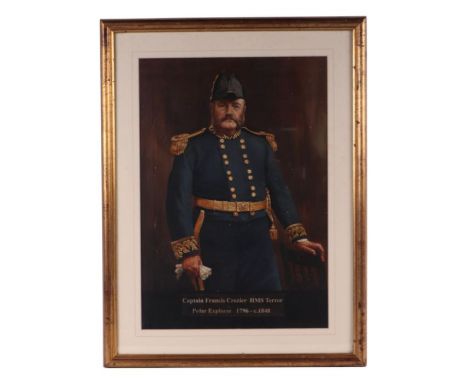 English school - a full length portrait of Captain Francis Crozier HMS Terrier Polar Explorer, 1796-1848, oil on canvas laid 