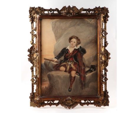 After Thomas Lawrence (19th century school) copy of 'The Red Boy' - , portrait of of a what we believe to be a young Prince E