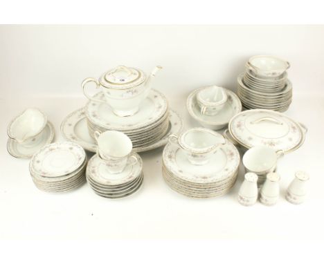 A Noritake dinner service. In the 'Barton' pattern, including tureens, plates, cups and saucers, bowls, etc. Max. H17cm