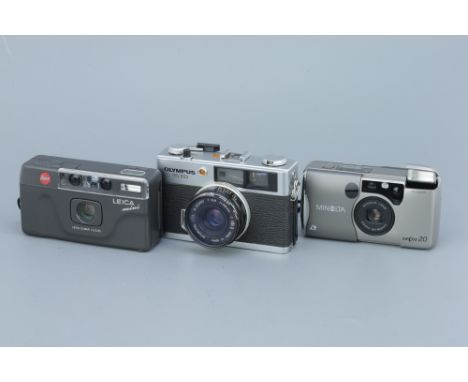 Three Compact Cameras, including Leica Mini, Olympus 35ED and Minolta Vectis 20 (3)