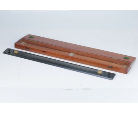 Large Cased Roller Rule, English, c. WWII, engraved 'A. J. S &amp; Co MK. II W.10/V.C 1540', finished in oxidised lacquered b