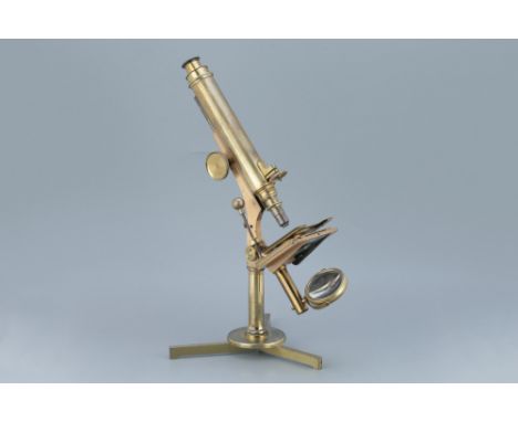 Smith &amp; Beck ‘Best Smaller’ Brass Microscope, English, Dated from the Beck records as bought on 20th August 1849 by a Cap