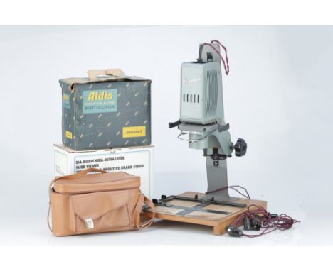 A Liesegang Enlarger, together with an Aldis projector, slide viewer and outfit case