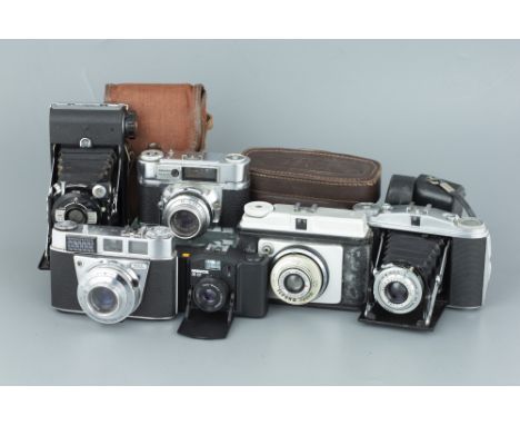 A Small Selection of Various Cameras, including Minox 35GT, Agfa Isolette II and more (a lot)
