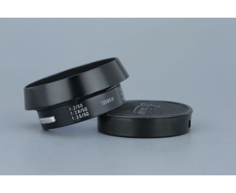 A Leitz 12585H Lens Hood, for 50mm and 35mm Lenses