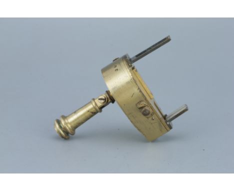 Captain Burnier-Type Combined Compass and Clinometer, French, c.1860, unsigned, with fold-up sights, compass disk and clinome