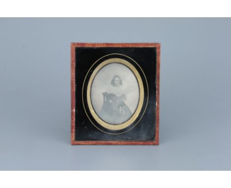 Daguerreotype Portrait of a Seated Lady, French, c.1840, unmarked, image 9cm x 7cm