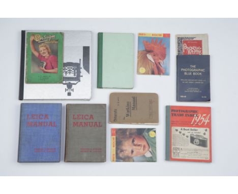 Collection of Photography Books, including, Leic Manual 1938; Leica Manual 1935; 1903 original city Sale &amp; Exchange camer
