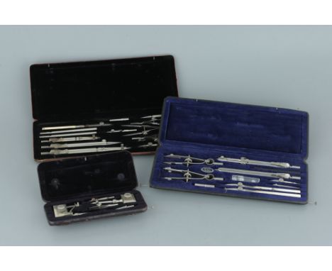Three Sets of Drawing Instruments Three Sets of Drawing Instruments, one by Riefler, Nessel Wang &amp; Munchen, one by Lotter