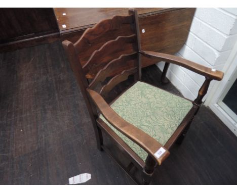 A ladder back chair