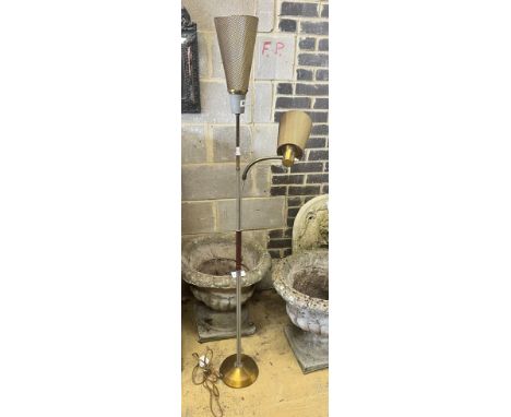 A 1950s standard lamp, height 159cm