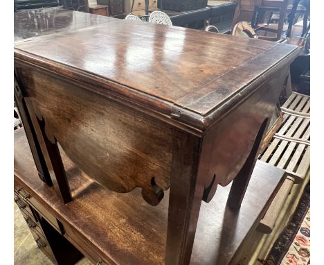A George III mahogany commode, altered, width 50cm depth 39cm height 48cm