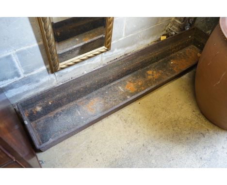 A Victorian cast iron planter / trough, width 186cm depth 39cm height 20cm