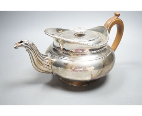 A George III silver circular teapot, by Benjamin &amp; James Smith,  London, 1810, gross 24.5oz.