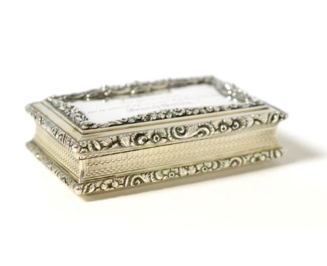William IV silver snuff box by Nathaniel Mills, Birmingham 1836      3.5ozt