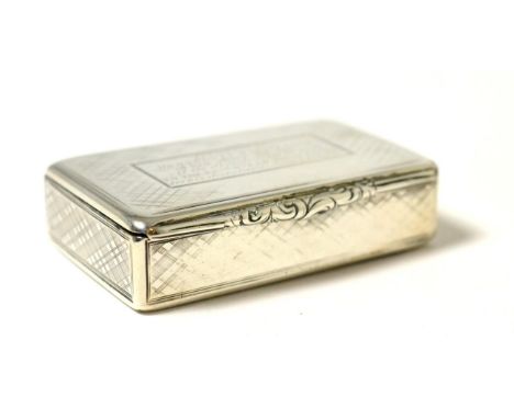 William IV Scottish silver snuff box, Edinburgh 1836       2.5ozt