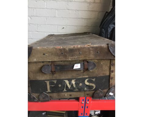 A VINTAGE TRAVEL TRUNK