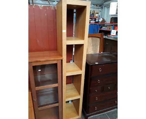 LIGHT OAK EFFECT OPEN BOOKCASE