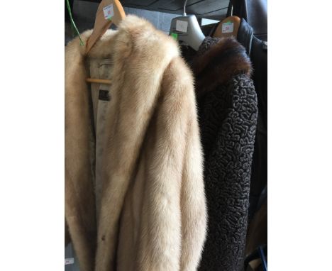 ASTRAKHAN COAT AND MINK FUR JACKET