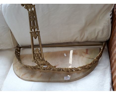 AN ONYX AND GILT METAL CONSOLE TABLE