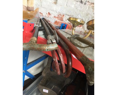 WALKING STICKS, SHOOTING STICK AND ORNAMENTAL SWORD