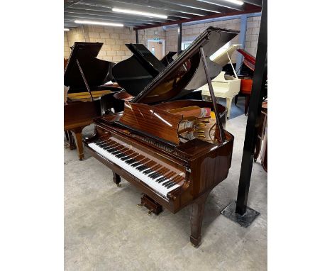 Steinway (c1976) A 5ft 10in Model O grand piano in a bright mahogany case on square tapered legs; together with a stool. A co