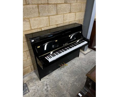 Kawai (c2022) A Model K-15 upright piano in a bright ebonised case; together with a stool. A condition report for this Lot wi