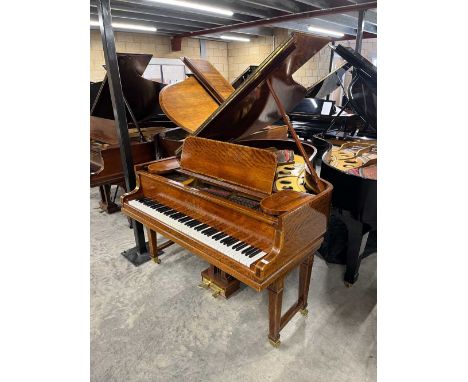 Steinway (c1906) A 5ft 10in Model O grand piano in a satinwood and inlaid case on dual square tapered legs. IRN: TBUDNDXE A c