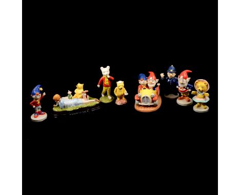 Collection of Royal Doulton children's character figurines including:Noddy and Big Ears, UKI Ceramics ltd ed #9/750Noddy, Big