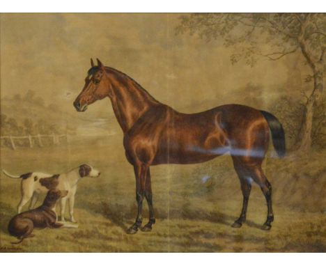 Edward Benjamin Herberte,Equestrian portrait,watercolour, signed and dated 1877,47x62cm.
