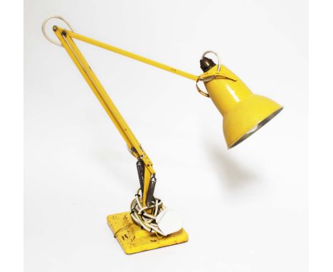 A Herbert Terry &amp; Sons yellow Anglepoise lamp and another vintage adjustable angle lamp.  
