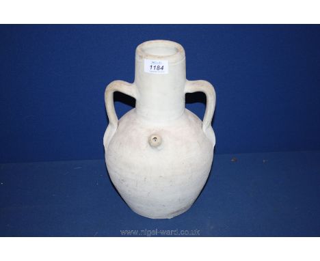 A ceramic water vessel, two handled.