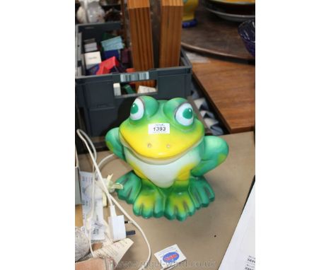 A frog night light.