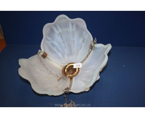 A vintage ceiling pendant/hanging light bowl.