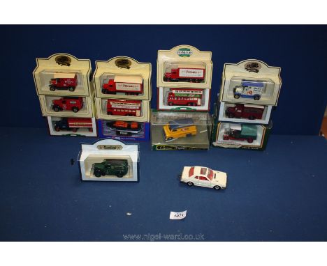 Miscellaneous Days Gone collectables including Hamleys, Trolley Bus, Eddie Stobart Ltd. by Corgi delivery van, a Lledo die ca