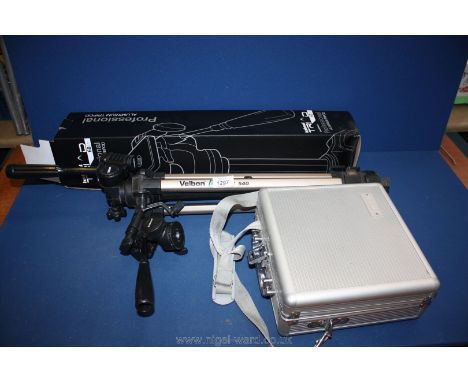 A Corniche camera Case, Velbon tripod and spare Hahnei head.